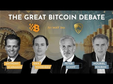 🔴 LIVE: Bitcoin vs. Gold Debate! Scaramucci &amp; Voorhees vs. Roubini &amp; Schiff