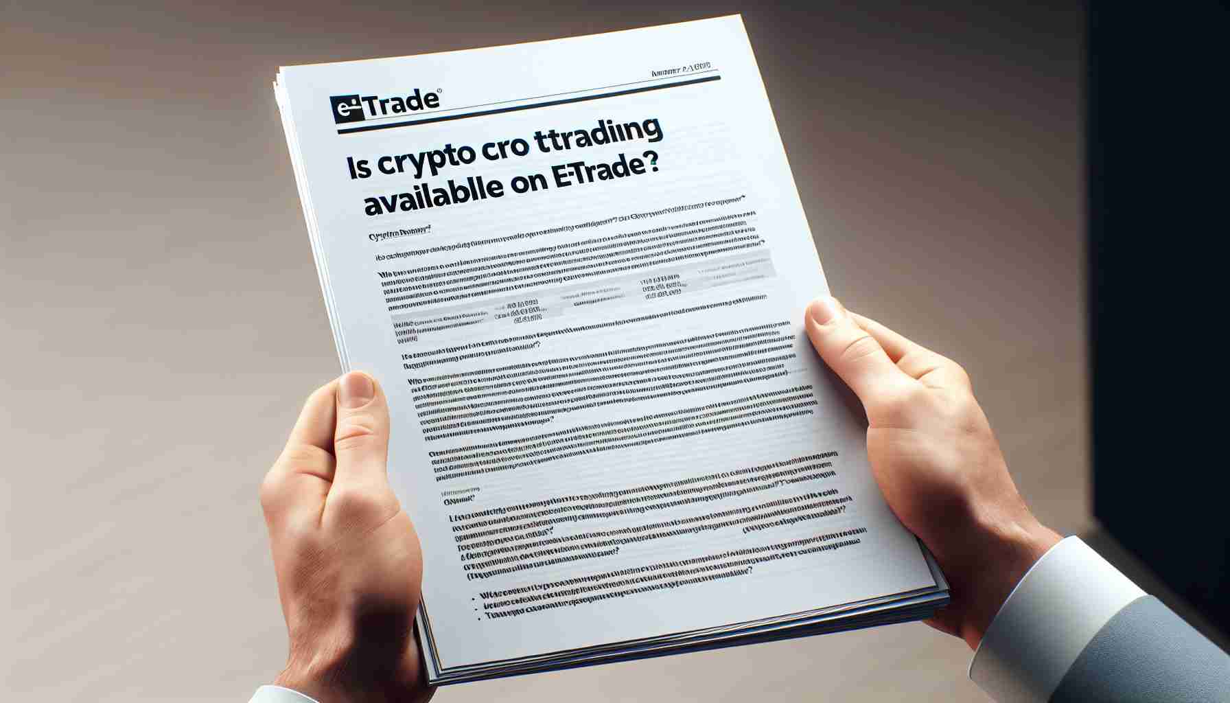 Is Crypto Trading Available on E*TRADE? The Truth About Their Cryptocurrency Services!